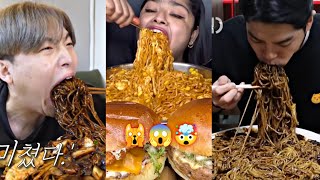 INSNE NOODLE CHALLENGES ”EXTREME BIG BITES” 😳😱🤯 [upl. by Olodort]