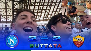 BUTTATA NAPOLI 22 ROMA LIVE REACTION TIFOSI NAPOLETANI AL MARADONA intervento di fiusgamer [upl. by Enyr]