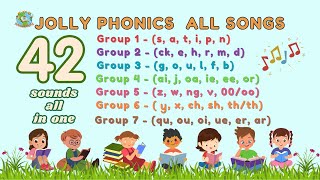 Jolly Phonics All Songs  42 Sounds All In One primaryworld jollyphonics phonics [upl. by Eniroc]