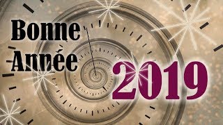 81  Carte virtuelle de vœux  BONNE ANNE 2019  Horloge [upl. by Jerrold]