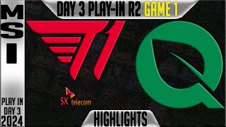 T1 vs FLY Highlights Game 1  MSI 2024 Play Ins Round 2 Day 3  T1 vs FlyQuest G1 [upl. by Nafri]