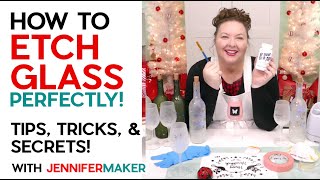 How to Etch Glass Perfectly Tips and Tricks for BETTER Results [upl. by Nyleuqcaj666]