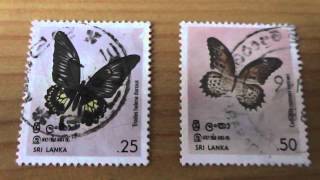 Stamps of Sri Lanka  Butterflys [upl. by Irene490]