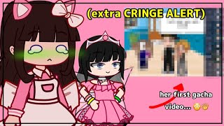 EXTRA CRINGE ALERRTTTT ⚠️ My BRATTY SISTER MADE HER FIRST GACHA VIDEOBUT👁👄👁 [upl. by Nivrad368]