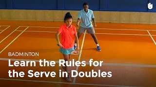 Serve Doubles Rules  Badminton [upl. by Drofla]