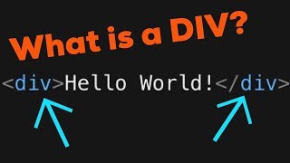 What is a DIV  HTML Basics 1 [upl. by Ateekahs]