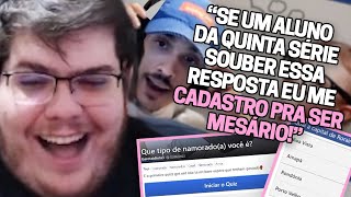 QUIZ COM CAZÉ quotQUE TIPO DE NAMORADO VC Équot E PROVA DA QUINTA SÉRIE ft ChiCoin  Cortes do Casimito [upl. by Ennahs290]