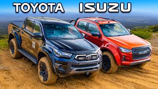 Toyota Hilux v Isuzu DMAX OFFROAD CHALLENGE [upl. by Eninaej]