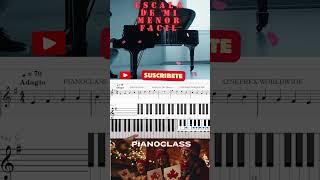 🎹escala de mi menor Piano😱 tutorial facil💎 piano videos musica [upl. by Ellimahs]