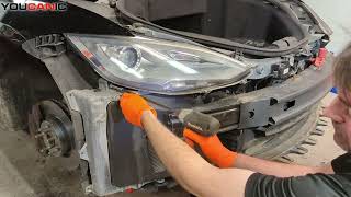 How to Replace the Headlight Housing on 2012 Tesla Model S [upl. by Killam678]