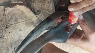 How to repair tube nozzle bicycle shorts bicyclerepair [upl. by Marjie163]