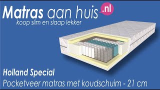 Holland Special maatwerk matras  pocketvering met koudschuim  Matrasaanhuisnl [upl. by Notxed]