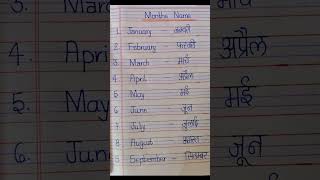 months name write  months name with spelling  months name  shorts monthname trending months [upl. by Hannazus65]