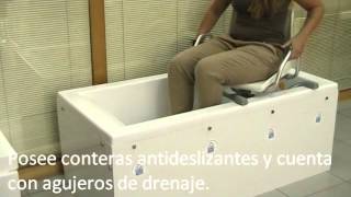 Silla giratoria para bañera con respaldo y reposabrazos [upl. by Jennee]