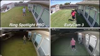 Ring Spotlight Cam PRO vs EufyCam 3  Video Quality Comparison [upl. by Barthold]