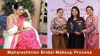 A video of the Maharashtrian bridal makeup process done by me  Madhuri Bavalekar Makeup Artist [upl. by Hall]