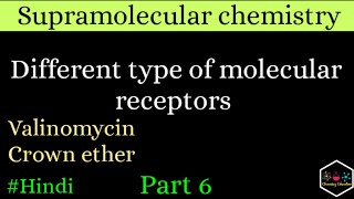 supramolecular chemistry type of molecular receptors PART 6 [upl. by Aleunamme]