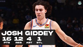 JOSH GIDDEY DOUBLEDOUBLE DROPS 16PTS amp 12REB vs GRIZZLIES FULL HIGHLIGHTS [upl. by Varian]