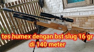 TES AKURASI HUMER X BST 16 GR SLUG DI 140 METER [upl. by Luisa]