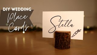 Cricut Wedding DIY  Place Cards w Meal Choice DIYwedding [upl. by Smailliw]