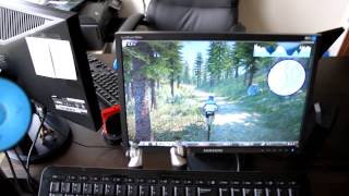 Tacx Genius Review Virtual Reality Forest Example [upl. by Aynosal]