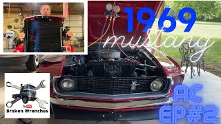 69 Mustang AC install Part 2 final Classic Auto Air [upl. by Htiekram]