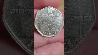 RAREST OLYMPIC 50 PENCE COIN OFFSIDE EXPLAINED [upl. by Collin]