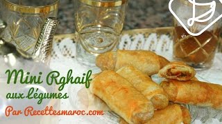 Mini Rghaif Farci aux Légumes Recette Marocaine  Vegetable Stuffed Rghaif Vegan  رغايف بالخضر [upl. by Ciapha355]