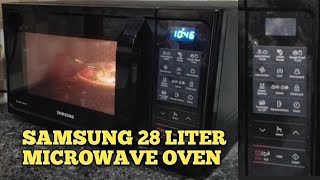 Samsung 28 liter microwave oven cooking Demo Make pizza in Convection Mode  samsung oven [upl. by Uzziel]