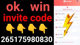 Ok win game invite code  ok win invite code  ok win game referral code  Oko 888 invitation code [upl. by Thorwald]