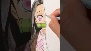 Desenhando a nezuko de demon slayer na transformação de oni [upl. by Theodor]