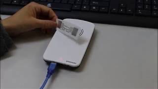 ISO18000 6C Gen2 RFID USB reader For Card writer and reader [upl. by Aikemat]