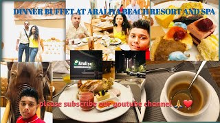 Dinner buffet  Araliya beach resort and spa Unawatunahotel 1millionviewes best dinner [upl. by Celle384]