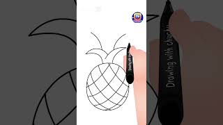 How to Draw a Pineapple Shorts drawingtutorial drawingforkids chuchutv drawingshorts [upl. by Mauceri]