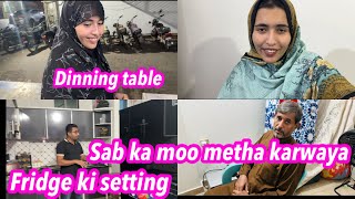 Dining table ka order  Sab ka moo metha karwaya  Alishba Amir daily vlog [upl. by Moshe]