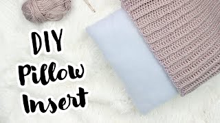 Sew or No Sew Tutorial  DIY Pillow Insert [upl. by Vachill430]