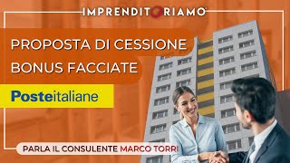 Proposta di cessione Poste Italiane  Bonus Facciate come calcolare il credito da cedere [upl. by Ahseinad]