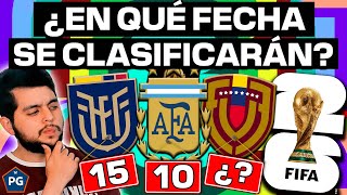 ¿EN QUÉ FECHA ESTARÍA CLASIFICADA CADA SELECCIÓN de CONMEBOL al MUNDIAL 2026👉 SEGÚN ESTADISTICAS [upl. by Sanborne684]