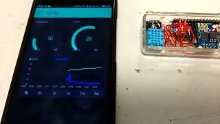 ESP8266Temperature and humidity sensor via internet with Blynk app [upl. by Ajoop613]