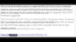 Upgrading QSee DVR firmware [upl. by Aicined]
