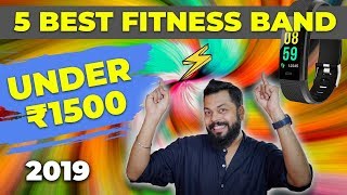 TOP 5 BEST BUDGET FITNESS SMART BANDS OF 2019  Under ₹1500 [upl. by Mcquillin]