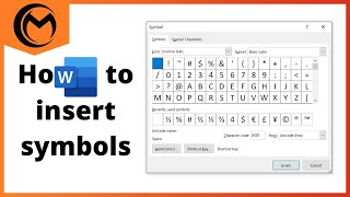 How to Insert Symbols and Special Characters in Microsoft Word [upl. by Inkster967]