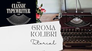 1950s Groma Kolibri Typewriter in Rare Maroon Tutorial [upl. by Crispa]