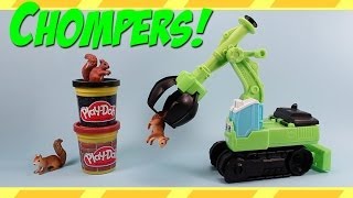 Chomper the Excavator Play Doh Diggin Rigs Tonka Chuck amp Friends [upl. by Neehar]