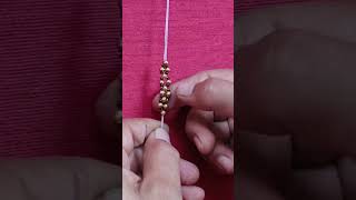 Thushi Design choker manglsutra making at home मंगलसूत्रगूंथना diy vandanacreationmangalsutra [upl. by Cogan401]