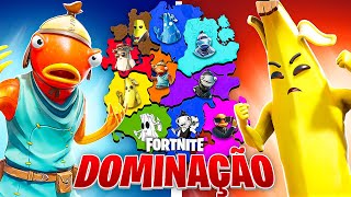 FORTNITE DOMINAÇÃO QUEM CONQUISTA A ILHA PEIXOTO X BANANA [upl. by Bright]