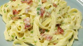 How To Make Fettuccine Alfredo with Bacon In 20 Minutes  MyRecipes [upl. by Jocelyn]