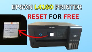 HOW TO RESET WASTE INK PAD OF EPSON L4160 PRINTER WITH FREE SOFTWARE [upl. by Thorvald775]