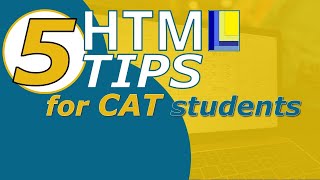 Web Design  5 HTML Tips for CAT students [upl. by Zales]