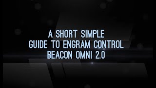 A short simple guide to Engram Control in Beacon Omni 20 Ark Survival Ascended [upl. by Furiya]